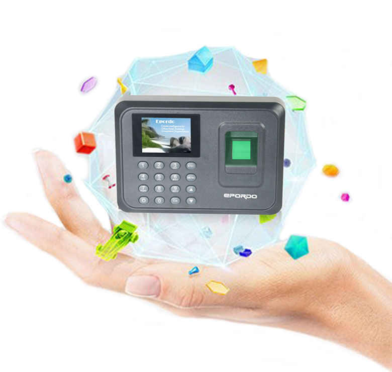 Attendance management system with fingerprint scanner for time tracking